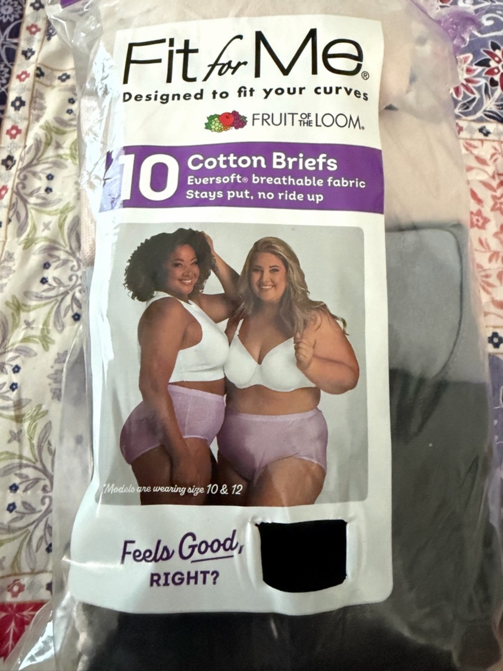 Fit for Me by Fruit of the Loom Cotton Briefs - 10 Pack -  size 11
